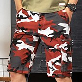 economico Classico-Per uomo Pantaloncini cargo Pantaloncini mimetici Shorts Cerniera Multi-tasche Mimetico Comodità Indossabile Lunghezza al ginocchio Casuale Quotidiano Ferie Sport Moda Bianco Verde militare