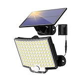 economico Applique per esterni-applique da parete di sicurezza solare esterna 106led con sensore di movimento telecomando ip65 impermeabile 120 angolo di illuminazione applique da parete di sicurezza solare