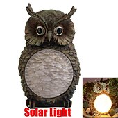 abordables Éclairage paysager-hibou solaire lumières décorations de statue de jardin lampe modèle animal extérieur