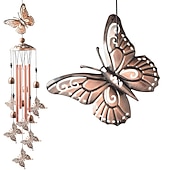 billiga Utomhusvägghängningar-1st vintage metall sköldpadda järn vindspel, utomhus gård musik dekorationer, festival presenter för familjen