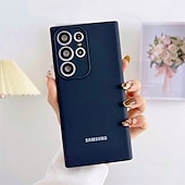 זול מארז סמסונג-מגן טלפון לסמסונג גלקסי S23 Ultra Plus S25 Ultra מגן סיליקון מסגרת מלאה להגנה מפני אבק TPU בצבע אחיד
