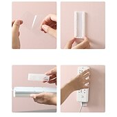 お買い得  フック-6 個壁掛けホルダーパンチフリープラグフィクサー自己粘着ソケットフィクサーシームレス電源タップホルダーホームケーブルワイヤーオーガナイザーラック