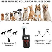 cheap Dog Training &amp; Behavior-3300FT No Shock Pet Dog Training Collar Beep Vibrating Pet Trainer IPX7 Waterproof Rechargeable Pet Training Collar No Prongs Sound and Vibration Collar