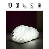 Χαμηλού Κόστους Διακοσμητικά φώτα-led κομοδίνο φωτιστικό αναδιπλούμενο βιβλίο νύχτας επαναφορτιζόμενο μαγνητικό ράφι κομοδίνου ή τραπεζάκι σαλονιού παιδικό χριστουγεννιάτικο δώρο