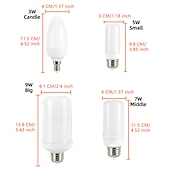 お買い得  LEDコーンライト-led 炎電球 e27 ダイナミック炎効果 火 e14 ライト 点滅 led ライト 3/5/7/9w 110v-220v ホーム照明シミュレーション 炎ライト 重力誘導炎効果 装飾ムードライト