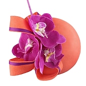 cheap Fascinators-Fascinators Sinamay Wedding Tea Party Kentucky Derby Horse Race Ladies Day Vintage Fashion Handmade With Floral Headpiece Headwear