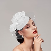 economico Fascinator-Piume  Fascinatori in rete  Cappelli  Copricapo con piuma  Cappello  Fiore 1 PC Matrimonio  Corsa di cavalli  Giorno delle donne Copricapo Abito da impressionare Abito da gara 2025