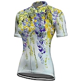 cheap Women&#039;s Jerseys-Women&#039;s Cycling Jersey Short Sleeve Bike Jersey Top with 3 Rear Pockets Mountain Bike MTB Road Bike Cycling Breathable Quick Dry Moisture Wicking Reflective Strips Yellow Pink Red Graphic Floral