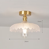 tanie Lampy sufitowe-lampa sufitowa półpłaska jasna miedź 20cm szklany klosz lampa sufitowa oprawa oświetleniowa oświetlenie 110-240v