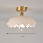 tanie Lampy sufitowe-lampa sufitowa półpłaska jasna miedź 20cm szklany klosz lampa sufitowa oprawa oświetleniowa oświetlenie 110-240v