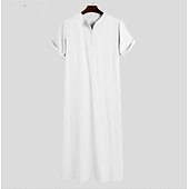 cheap Arabian Muslim-Men&#039;s Robe Thobe / Jubba Religious Saudi Arabic Arabian Muslim Ramadan Adults Leotard / Onesie