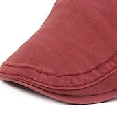 abordables Sombreros de hombre-Hombre Gorra Plana Negro Rojo Algodón Moda Ropa de calle Elegante Moda de los años 20 Exterior Diario Noche Plano Templado