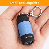 tanie Światła kempingowe-latarka kieszonkowa mini led ładowalna przenośna latarka usb wodoodporna brelok mała latarnia białe światło z baterią;
