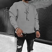 economico Felpe 3D da uomo-Per uomo Tinta unica Maglione Manica Lunga Felpa Girocollo Streetwear Abbigliamento Sportivo Essenziale Stampa a caldo Sport &amp; Outdoor Casuale Abbigliamento casual alla moda Oversize Primavera Autunno
