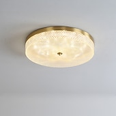 abordables Diseño de Anillo y Redondo-Luz de techo led regulable 35cm diseño circular luces de techo de cobre para sala de estar 110-240v