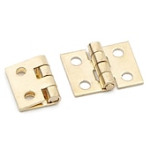 preiswerte Baumaterialien-50 Stück Mini-Scharniere aus reinem Kupfer, Retro-Messingscharniere mit 200 Stück Ersatzschrauben für Holzkisten, Schmuckkästchen, Schrank, DIY-Zubehör (10 x 8 mm/0,4 x 0,3 Zoll)