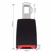 baratos Capas para bancos de automóveis-Fivela de cinto de segurança universal extensor de cinto de segurança 45 clipe de cinto de segurança plugue de extensão clipe de cinto de segurança para apenas 20mm-22mm de língua