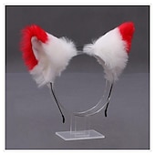 お買い得  ヘアスタイリングアクセサリー-キツネクリップ 猫耳 オオカミの足跡 コスプレ衣装 ハロウィン ファンシーパーティーコスチュームアクセサリー かわいいロリータぬいぐるみ kc キツネの耳の頭飾り 動物の耳のアクセサリー 猫耳カチューシャ