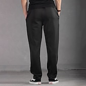 cheap Sweatpants-Men&#039;s Sweatpants Trousers Casual Pants Straight Leg Sweatpants Pocket Drawstring Elastic Waist Plain Comfort Sports Outdoor Casual Daily Fashion Streetwear Black Navy Blue Micro-elastic