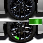 billige Karosseridekorasjon og -beskyttelse til bil-6 stk universelle bilfelg vinyl klistremerker reflekterende hash mark stripe racing hjul nav dekaler hjul dekor