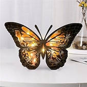 Недорогие Декоративные огни-Деревянные украшения в виде животных, светодиодный светильник, 3d полая резьба, домашний декор, фигурки, ремесла, офисный стол, украшения для спальни, аксессуары