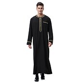 رخيصةأون عربي مسلم-رجالي رداء - روب ثوب / جبة ديني سعودي عربي العربية مسلم رمضان بالغين / قمصان الرضعثوب الراقص