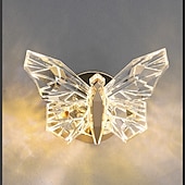 cheap Indoor Wall Lights-LED Wall Lights Unique Butterfly Design Modern Indoor Acrylic Wall Lamps Wall Sconces Warm White 3000K Bedroom Wall Sconces