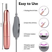 preiswerte Persönliche Schutzausrüstung-nagelbohrer tragbarer elektrischer nagelbohrer usb elektrischer nagelfeiler mit bohrern schleifbänder professionelle nagelbohrmaschine werkzeugmaschinen für acrylnägel gelnagel