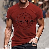 abordables Camiseta gráfica para hombres-Hombre Letra Camiseta Estilo casual Algodón Manga Corta Gráfico Camisa Vino Gris brezo Negro Camiseta cómoda Exterior Calle Ropa de diseñador de moda