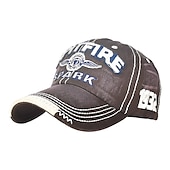 preiswerte Herrenhüte-Unisex Cap Basecap Sonnenhut Schwarz Rote Baumwolle Gewaschen Reise Strand Design Outdoor Urlaub Buchstabe Einstellbar Sonnenschutz Modisch