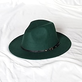 preiswerte Partyhut-Hüte Wolle / Acryl Fedora-Hut Formal Hochzeit Einfach Mit Pure Farbe Kopfschmuck Kopfbedeckung