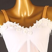 cheap Latin Dancewear-Latin Dance Latin Salsa Dance Dress Tassel Women&#039;s Girls&#039; Performance Training Sleeveless High Spandex Tulle