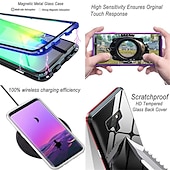 お買い得  サムスン用ケース-電話 ケース 用途 サムスンのギャラクシー S24 S23 S22 プラス ウルトラ A54 A34 A14 A72 A53 A33 A23 A13 A71 A12 A32 A52 磁気吸着ケース とスクリーンプロテクター クリア 磁石バックル クリア 強化ガラス メタル
