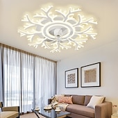 economico Ventilatore da soffitto con luci-Ventilatori A Soffitto A Led Dimmerabili Con Telecomando A Forma Di Fiore Design Da Incasso A Soffitto Con Paralume In Acrilico Lampadario Camera Da Letto Soggiorno