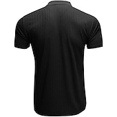 voordelige Klassieke polo voor heren-Voor heren Golfshirt gebreide polo Casual Dagelijks Polo kraag Klassieke boord Korte mouw Zakelijk Klassiek Effen Kleur Effen Knoop voorzijde Zomer Lente Herfst Normale pasvorm Zwart Wit Rood
