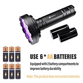 economico Luci da campeggio-torcia uv con 128 led 395nm lampada a torcia ultravioletta rilevatore di luce nera per macchie di urina di cani e cimici dei letti