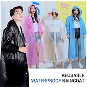 abordables Jardinería-Chubasquero reutilizable para mujer, ropa impermeable para hombre, poncho impermeable, capa de lluvia eva, cubierta de lluvia de plástico a la moda con capucha