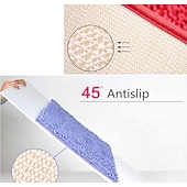 economico Tappeto bagno assorbente-tappetino da bagno in ciniglia tappeto da bagno antiscivolo, tappetini antiscivolo zerbino tappeto da bagno antiscivolo tappeti da cucina zerbini tappetino per soggiorno, bagno