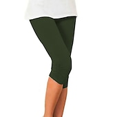 olcso Sima leggings-Női Jóga nadrág Napvédő Hasformáló Alakformáló Magas derék Jóga Fitnesz Edzőterem edzés Háromnegyedes leggingek Alsók Ibolya Fekete Fehér Sport Sportruházat Nagy rugalmasságú Sovány