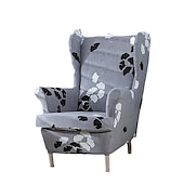 billige Lenestoldeksel og armløst stolomslag-stretch wingback stoltrekk vinge stol slipcovers med seteputetrekk spandex jacquard wingback lenestoltrekk til ikea strandmon stol