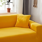 billiga Sofföverdrag-stretch sofföverdrag överdrag vinröd elastisk sektionssoffa fåtölj loveseat 4- eller 4- eller 3-sits L-form grå blå vanlig solid mjuk slitstark tvättbar
