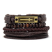 economico Accessori indossabili-set di combinazioni di braccialetti intrecciati da uomo accessori in lega gioielli fai da te