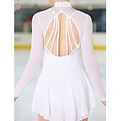 olcso Műkorcsolya ruhák-Kűrruha Női Lány Klizanje na ledu Ruhák Felszerelések Világossárga Fehér Rózsaszín Nyissa meg a Vissza elemet Háló Spandex Nagy rugalmasságú Verseny Kűrruhák Kézzel készített Jégkorcsolyázás