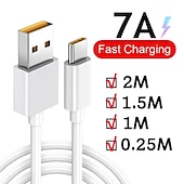 preiswerte Handy-Kabel-7a 100 W Typ C USB-Kabel Superschnelles Ladekabel für Huawei Mate 40 30 Xiaomi Samsung Schnelllade-USB-Ladekabel Datenkabel Gute Qualität und langlebiges Geschenk für Geburtstag/Ostern/Jungen/Freundinnen