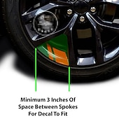 billige Karosseridekorasjon og -beskyttelse til bil-6 stk universelle bilfelg vinyl klistremerker reflekterende hash mark stripe racing hjul nav dekaler hjul dekor