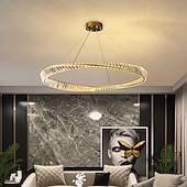 cheap Chandeliers-80 cm Circle / Round Design Pendant Light Crystal Sputnik Electroplated Modern 220-240V