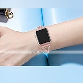 tanie Paski do zegarków Apple-Pasek do zegarka na Apple Watch 38mm 40mm 41mm 42mm 44mm 45mm 49mm iwatch Series Ultra 8 7 6 SE 5 4 3 2 1 Stal nierdzewna Stras Zastąpienie Pasek Damskie Błyszczący Diament Zapięcie metalowe