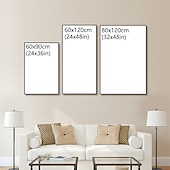 olcso Absztrakt festmények-olajfestmény 100%-ban kézzel festett falfestmény vászonra vízszintes panoráma absztrakt színes táj modern lakberendezés dekor hengerelt vászon keret nélkül feszítetlen