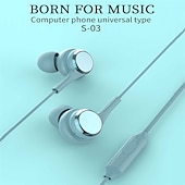 baratos Auscultadores intra-auriculares com fio-S03 Eeadphone de ouvido com fio No ouvido USB com fio Estéreo O som ao Redor Microfone Embutido para Apple Samsung Huawei Xiaomi MI Ginástica Uso Diário Viajar Celular Negócios de Escritórios