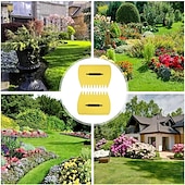 economico Giardinaggio-2 pezzi gialli grandi palette per foglie da giardino e cortile, paletta in plastica per erba, rastrelli per foglie a mano, raccoglitore di foglie per rifiuti da giardino ottimo strumento